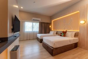 Sjónvarps- og/eða afþreyingartæki á Moose EASY Hotel