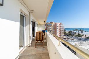 a balcony with a view of the ocean at Mediterranean Way - Paradis Park Superior in La Pineda