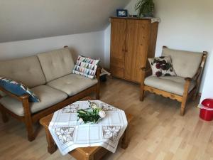 Χώρος καθιστικού στο Ferienwohnung Rohwer