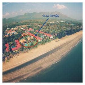 a map of villa esplanara on a beach at Villa Espana in Sam Roi Yot