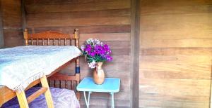 Postel nebo postele na pokoji v ubytování Chambre Maison Kumba