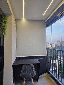 Balkón nebo terasa v ubytování Lindo Studio na Frente do Shopping Eldorado Completo!