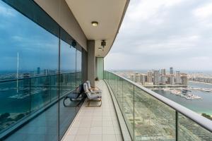Balkón nebo terasa v ubytování High End Luxury Stay with Full Palm Jumeirah View