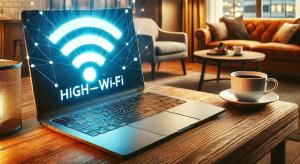 Casa Bastianello1 favolosa posizione sul Canal Vena في كيودجا: جهاز كمبيوتر محمول يجلس على طاولة مع كوب من القهوة