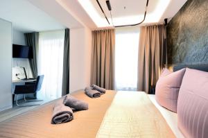 Ein Bett oder Betten in einem Zimmer der Unterkunft FeWo Prora - Gooddays