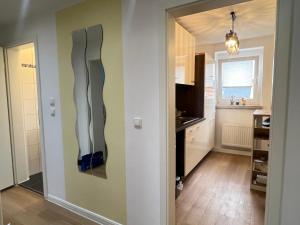 Kuchyň nebo kuchyňský kout v ubytování Ferienwohnung Frühauf Geithain