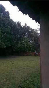 een uitzicht op een veld vanuit een treinraam bij Casa de sítio in Aquiraz