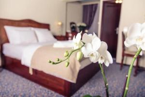 Postel nebo postele na pokoji v ubytování Hotel Stern