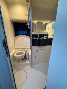 コマルガにあるSailingcherryのトイレと洗面台のある小さなバスルーム