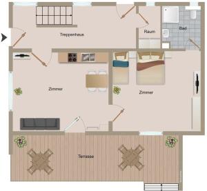 Půdorys ubytování Haus Dora Apartment 2 Penken