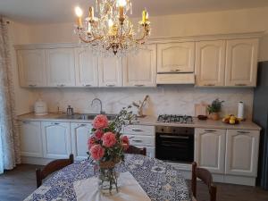 Kuchyň nebo kuchyňský kout v ubytování Villa Oliveto