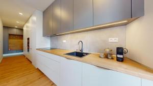 Kuchyňa alebo kuchynka v ubytovaní 3D Park Living Apartment