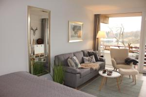 Χώρος καθιστικού στο Ferienwohnung Seeblick