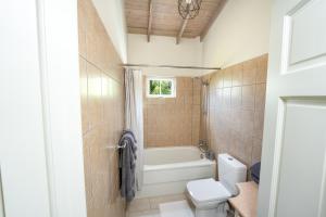 a bathroom with a toilet and a bath tub at Sweet Home Grenada Caribbean in Lance aux Épines +9 photos