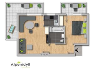 Půdorys ubytování Huberhof 7 by Alpenidyll Apartments