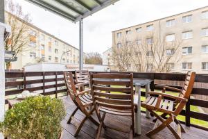 Balcó o terrassa a Ferien Und Messewohnug