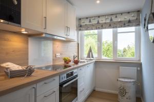 Η κουζίνα ή μικρή κουζίνα στο Wohnung am Binnensee +5 φωτογραφίες