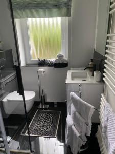 Ένα μπάνιο στο Ferienwohnung Aachen Süd - Ideale Lage Im Grünen zwischen historischer Altstadt und UNI-Klinikum