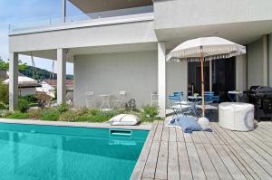 Πισίνα στο ή κοντά στο Bodensee-Apartment SeeSucht No 86