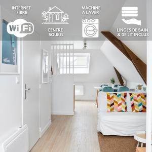 Katil atau katil-katil dalam bilik di Green Book - Wifi fibre/Linge/Accès Cour