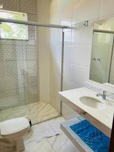 Et badeværelse på Pousada Hilário ltda