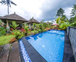an image of a swimming pool in front of a villa at Intan sidemen villa in Sidemen