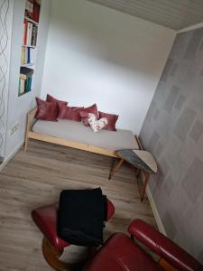 Postel nebo postele na pokoji v ubytování Großes Ferienhaus Nordhastedt 2- 6 Personen 16 km zur Nordsee 24 km Büsum 45km St Peter Ording