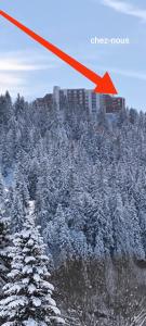 Appartement Edelweiss Chamrousse vue sur Recoin La Croix de Chamrousse Grenoble v zimě