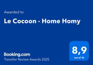 zrzut ekranu telefonu z tekstem przetłumaczonym na przymierze lodu miód domowy w obiekcie Le Cocoon - Home Homy w mieście Vierzon
