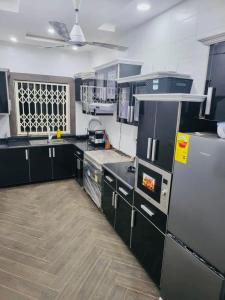 Køkken eller tekøkken på Viamo Lodge Apartments