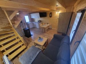 TV a/nebo společenská místnost v ubytování Domki Jagodna-Spalona 6D jacuzzi + 25 fotografií