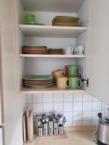 Kuchyň nebo kuchyňský kout v ubytování Ferienwohnung Annabelle