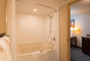 uma casa de banho com banheira e chuveiro em High Country Inn em Banff