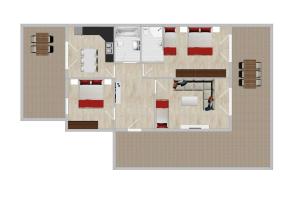 a rendering of a floor plan of a room at Melisa 5 in Poreč +14 photos
