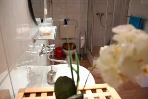 Koupelna v ubytování Ferienwohnung in Waren Müritz + 7 fotografií
