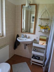 Koupelna v ubytování Ferienhaus Lille Strandhus