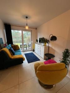 Posezení v ubytování Bursztynowy Apartament