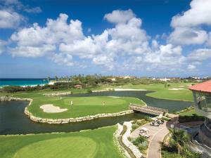 an aerial view of the golf course at the resort at Family-Friendly Divi Golf Resort Steps to the Beach and Pool in Palm-Eagle Beach