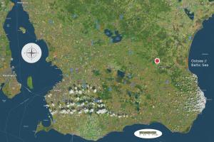 a map of the united states with the cities highlighted at Stony in Brösarp