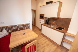 Kuchyň nebo kuchyňský kout v ubytování Apartment Gailtalblick