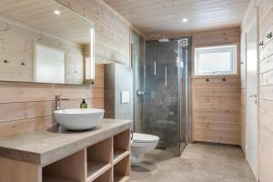 Koupelna v ubytování Modern Family Cabin at Norefjell - Views and Hiking + 14 fotografií