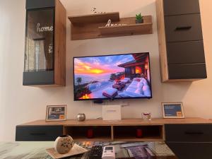 TV a/nebo společenská místnost v ubytování Angel Apartment Srebrno jezero