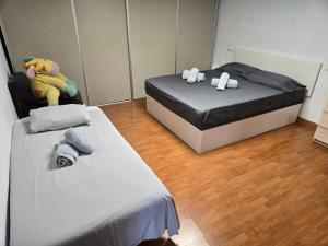 Postel nebo postele na pokoji v ubytování Chalet con piscina LUA HOME