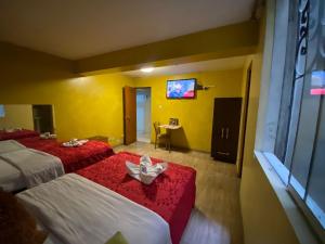Televizors / izklaižu centrs naktsmītnē Hotel SPRING