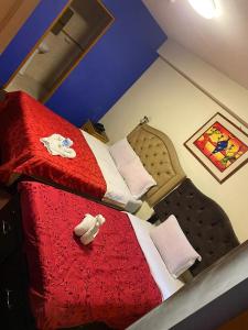 Gulta vai gultas numurā naktsmītnē Hotel SPRING