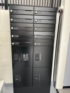a group of lockers in a room at SABBATH uzumasa 101 in Kyoto