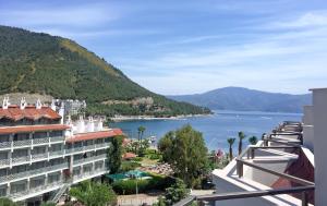 a view of the lake from a hotel at Hotel Aqua in Marmaris