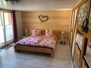 Postel nebo postele na pokoji v ubytování Inas Spreewaldstube