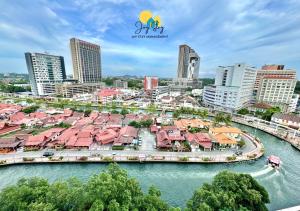 Nespecifikovaný výhled na destinaci Melaka nebo výhled na město při pohledu z apartmánu