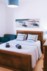 Ένα ή περισσότερα κρεβάτια σε δωμάτιο στο Baleal Paradise Inn